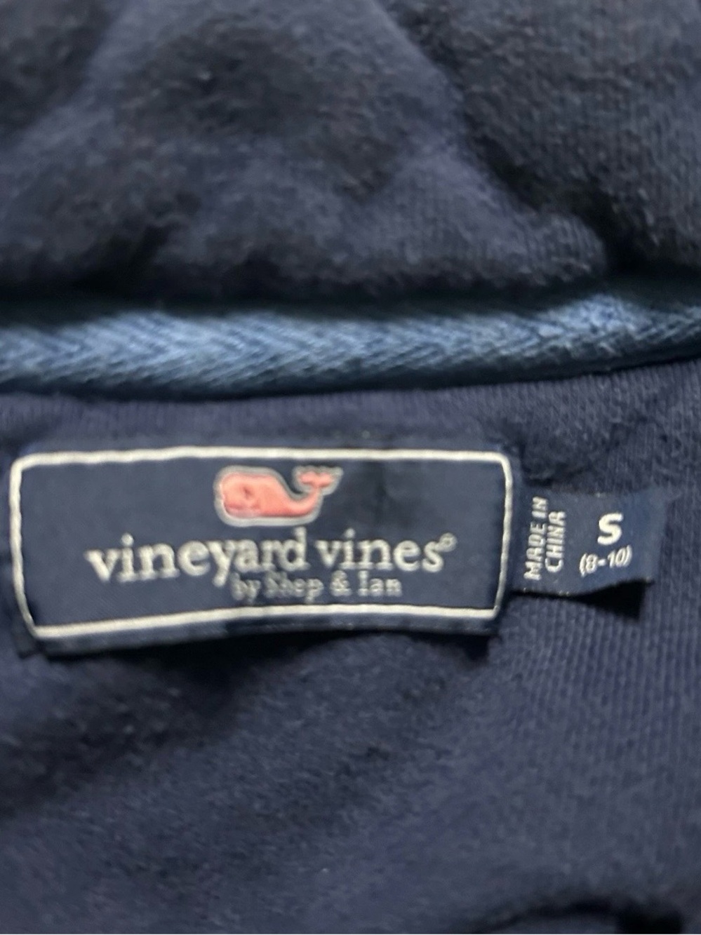Boys Vineyard Vines Navy Blue 1/4 Zip Pullover Lacrosse Size Small (8-10) - Picture 4 of 4